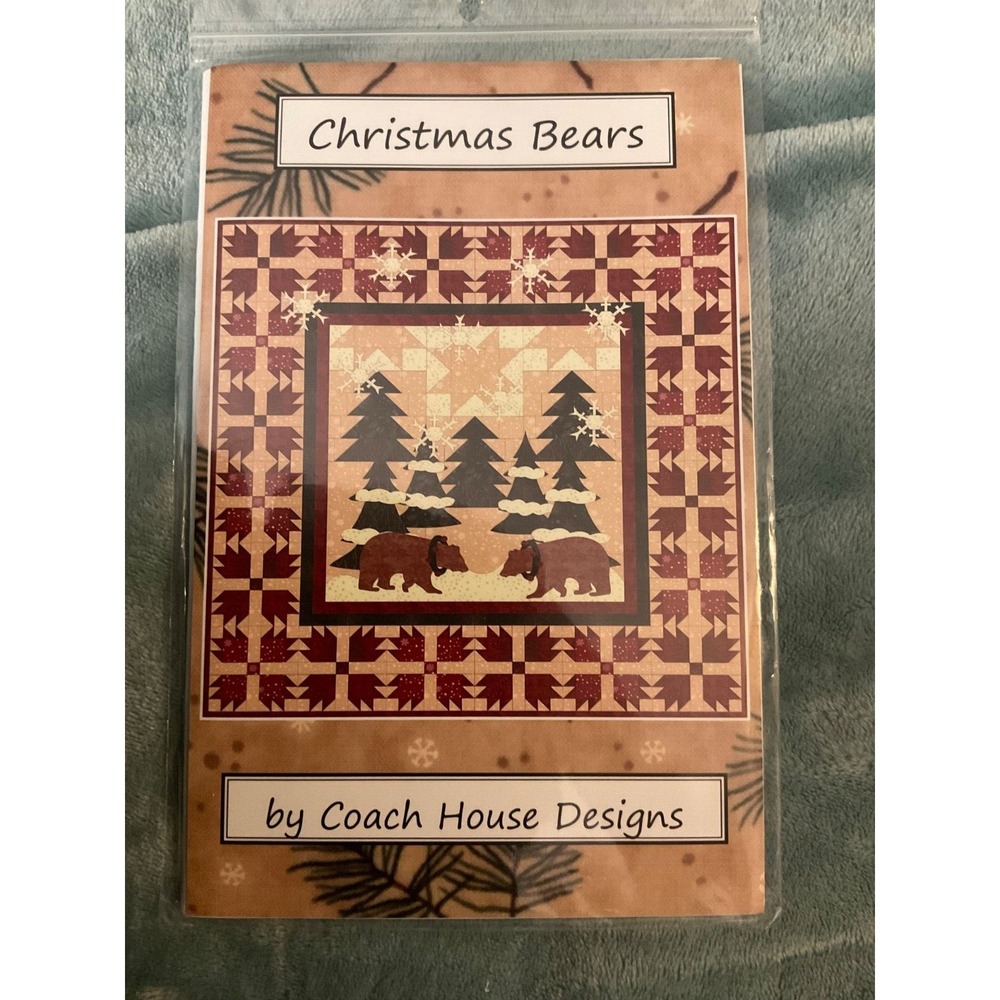 Quilt pattern Coach House Designs Christmas Bears  42x42" Quilted Wall Hanging